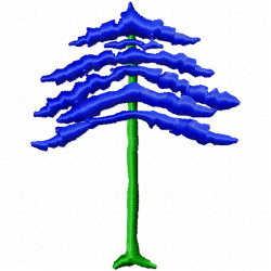 Flowers And Tree Embroidery Design 9